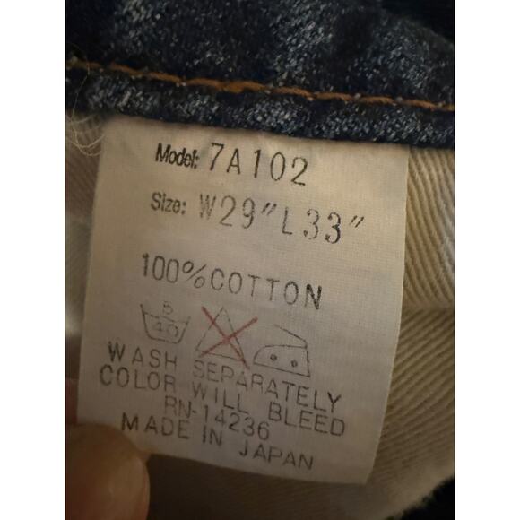 Big John Japanese Denim Jeans 7A102 29x33 runs small - Picture 6 of 12